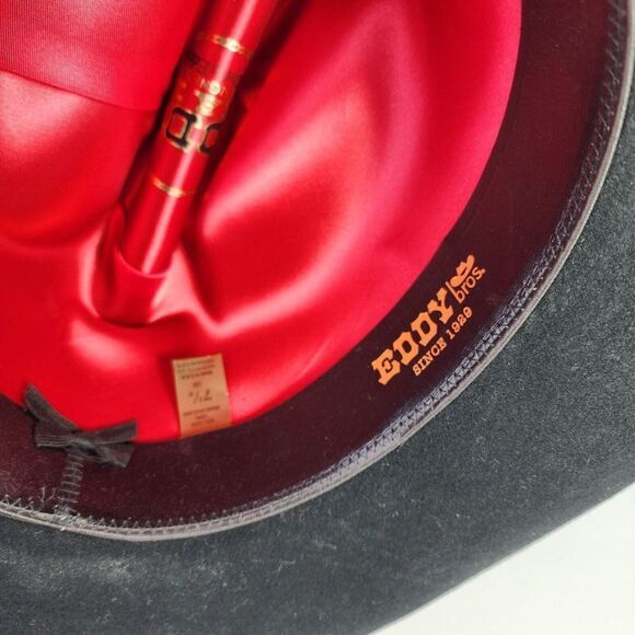 Eddy Bros Cowboy Hat Size 7 1/4 Rogo II Wool Long Oval Western Hats - Picture 10 of 10